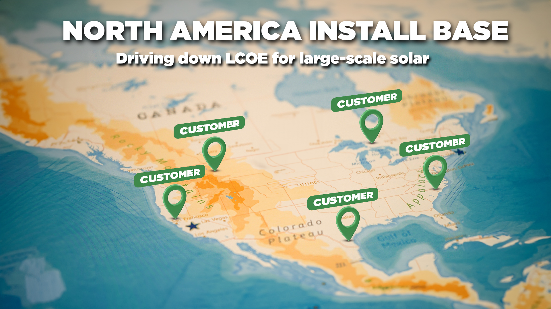 Custom map template with customer markers